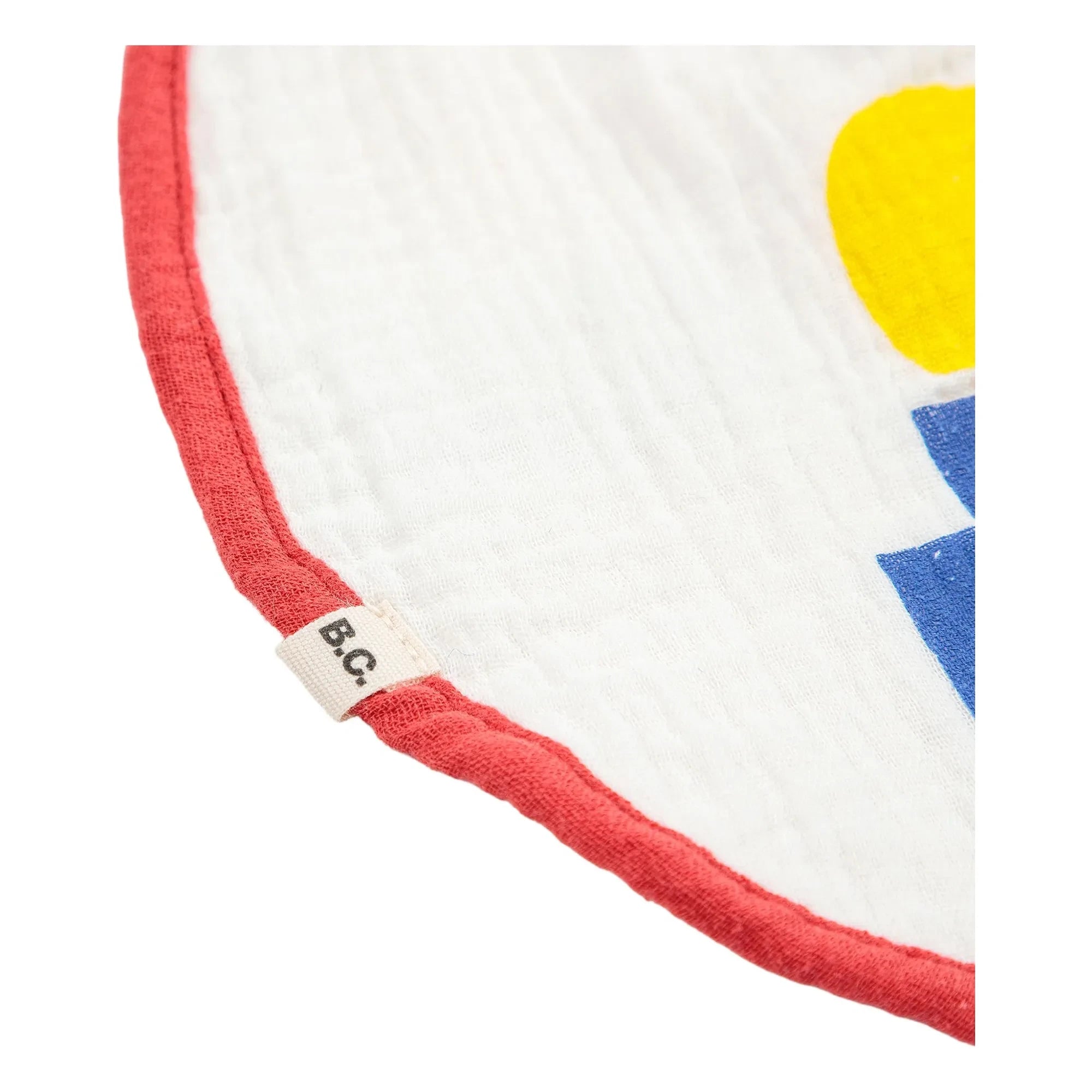 Bobo Choses - Baberos de gasa de algodón orgánico, paquete de 2, diseño de tren, color blanco