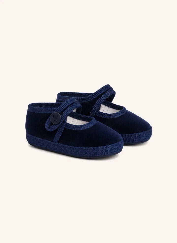Folkloore - Zapatillas de terciopelo | Azul