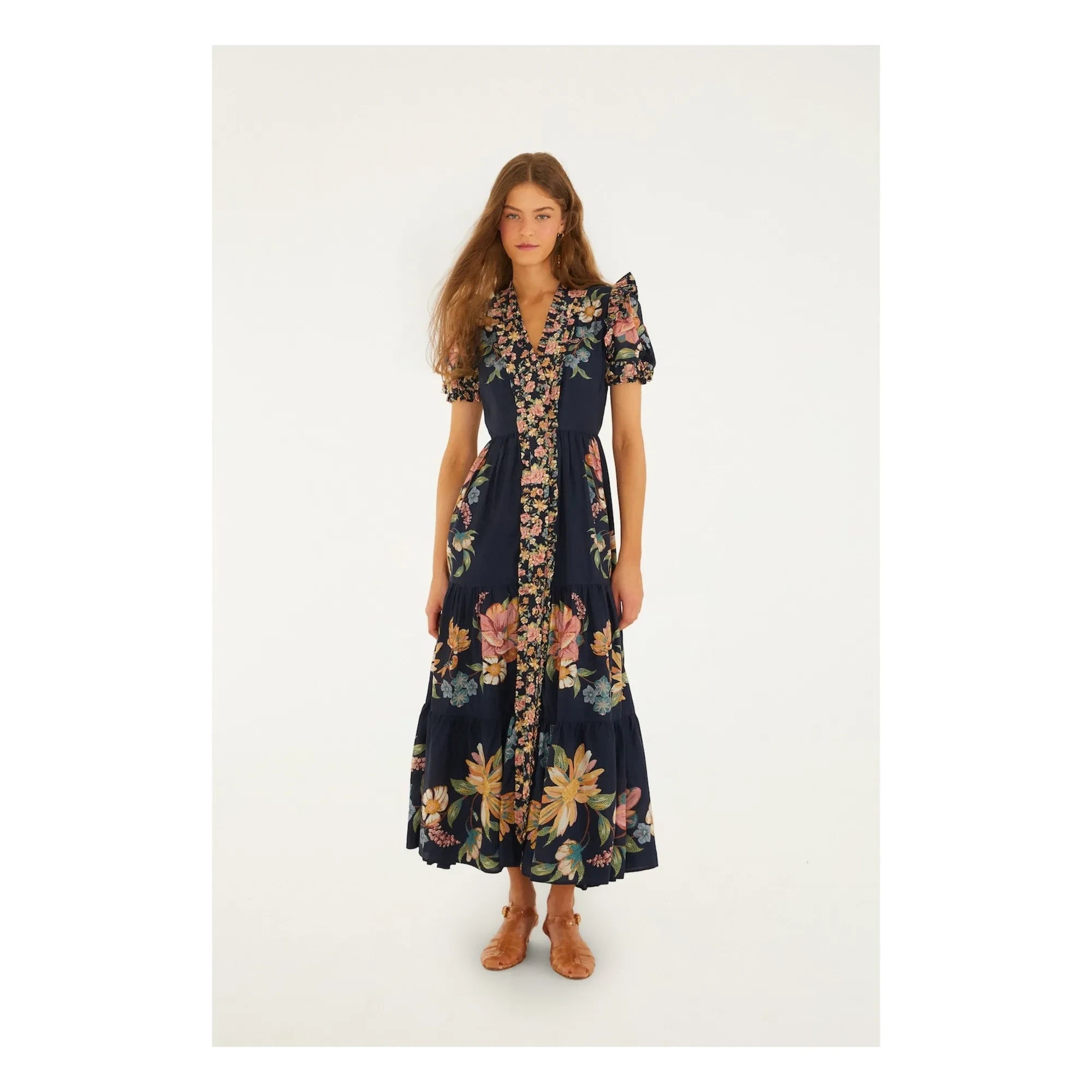 Farm Rio - Vestido Maira | Azul marino