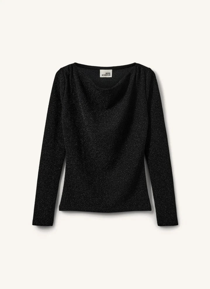 Sofie Schnoor - Blusa Cillysy con lentejuelas | Negro