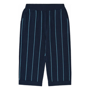 FUB - Pantalones Rayas Punto Extra Fino Algodón Orgánico | Azul Marino
