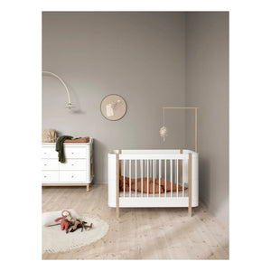 Oliver Furniture - Cuna Mini+ de madera, kit junior incluido | Roble