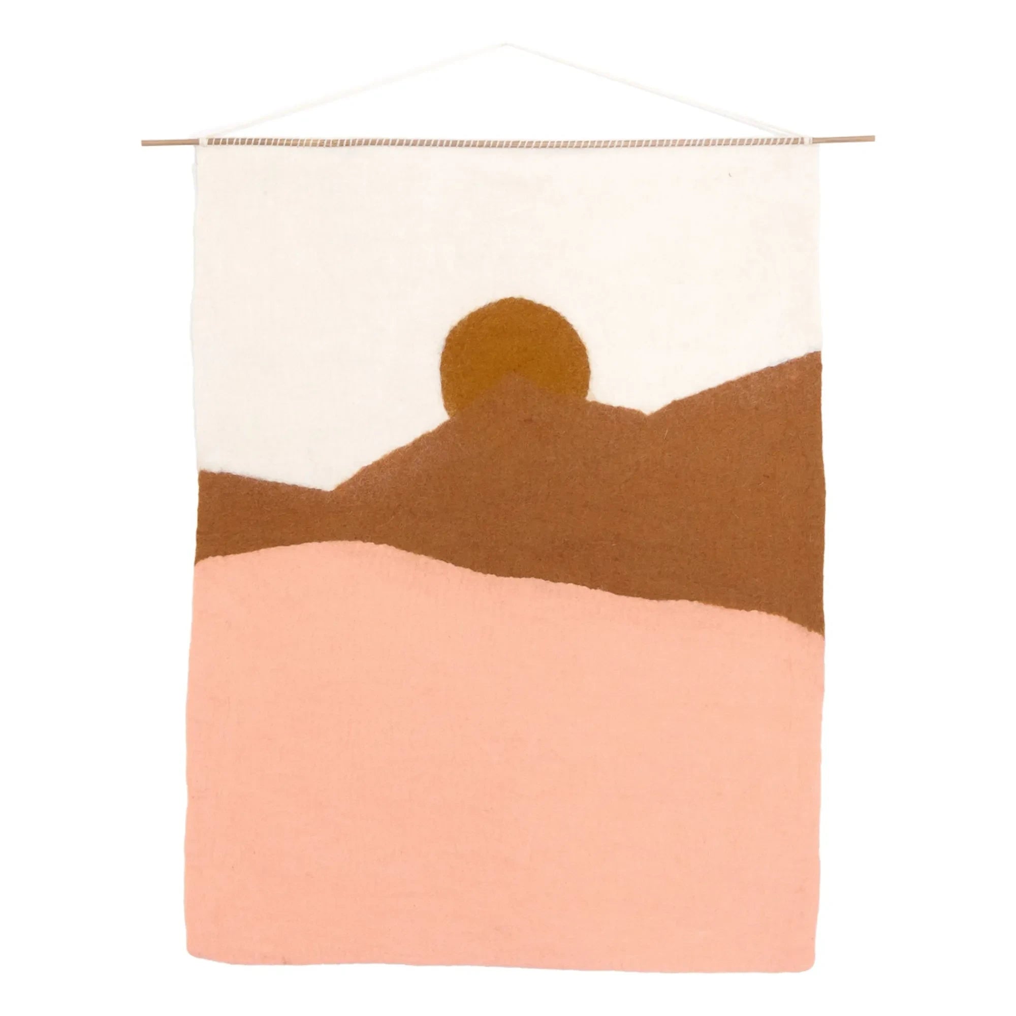 Muskhane - Adorno de pared de fieltro por la mañana | Rosa empolvado