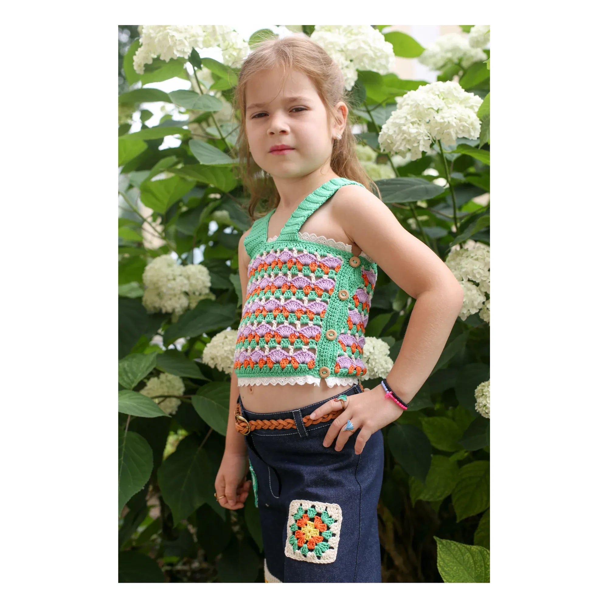 Top de ganchillo Kalinka - Isabelle | Verde