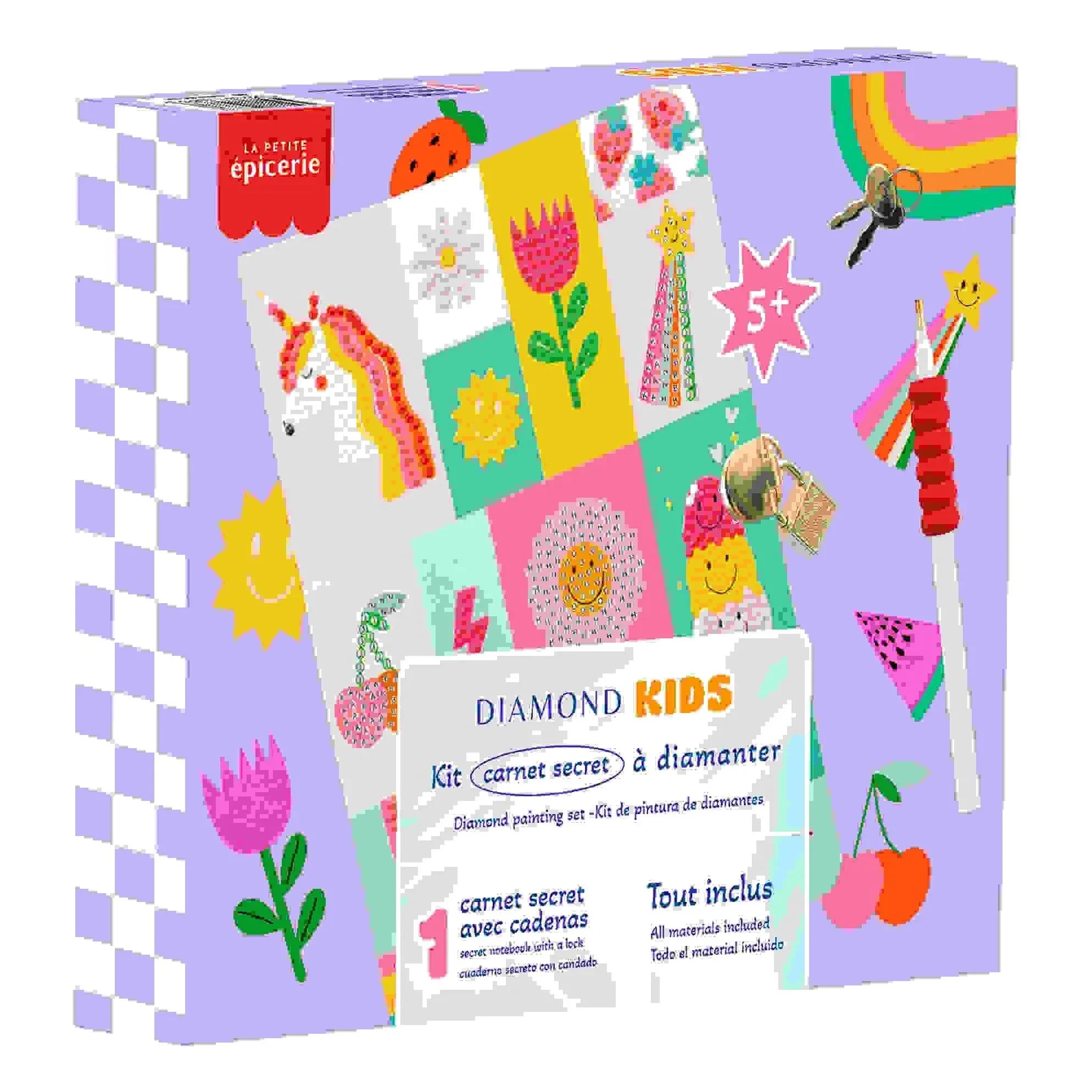 La Petite Épicerie - Kit de pintura de diamantes para niños - Cuaderno secreto