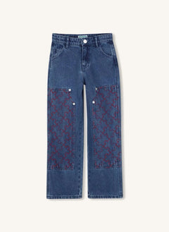 Kenzo - Jean bordado Puzzle | Azul
