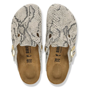 BIRKENSTOCK - Boston Rivet Yılan Derisi Clog | Açık gri