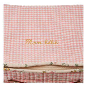 Emile et Ida - Cesta de almacenaje Vichy pequeña | Rosa