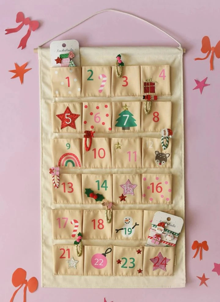 Rockahula Kids - Calendario de Adviento reutilizable de Navidad | Beige