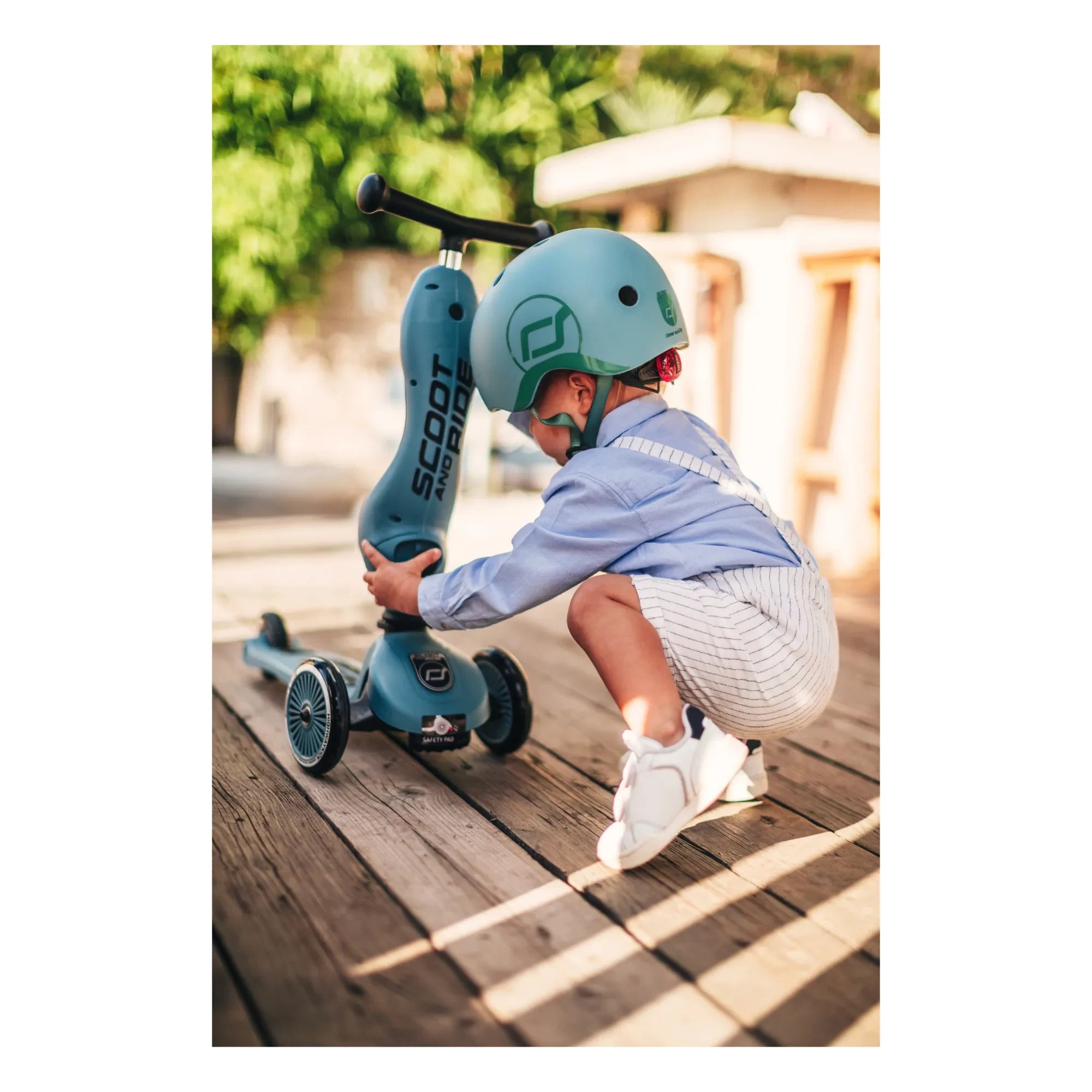 Scoot & Ride - Casco | Gris azulado