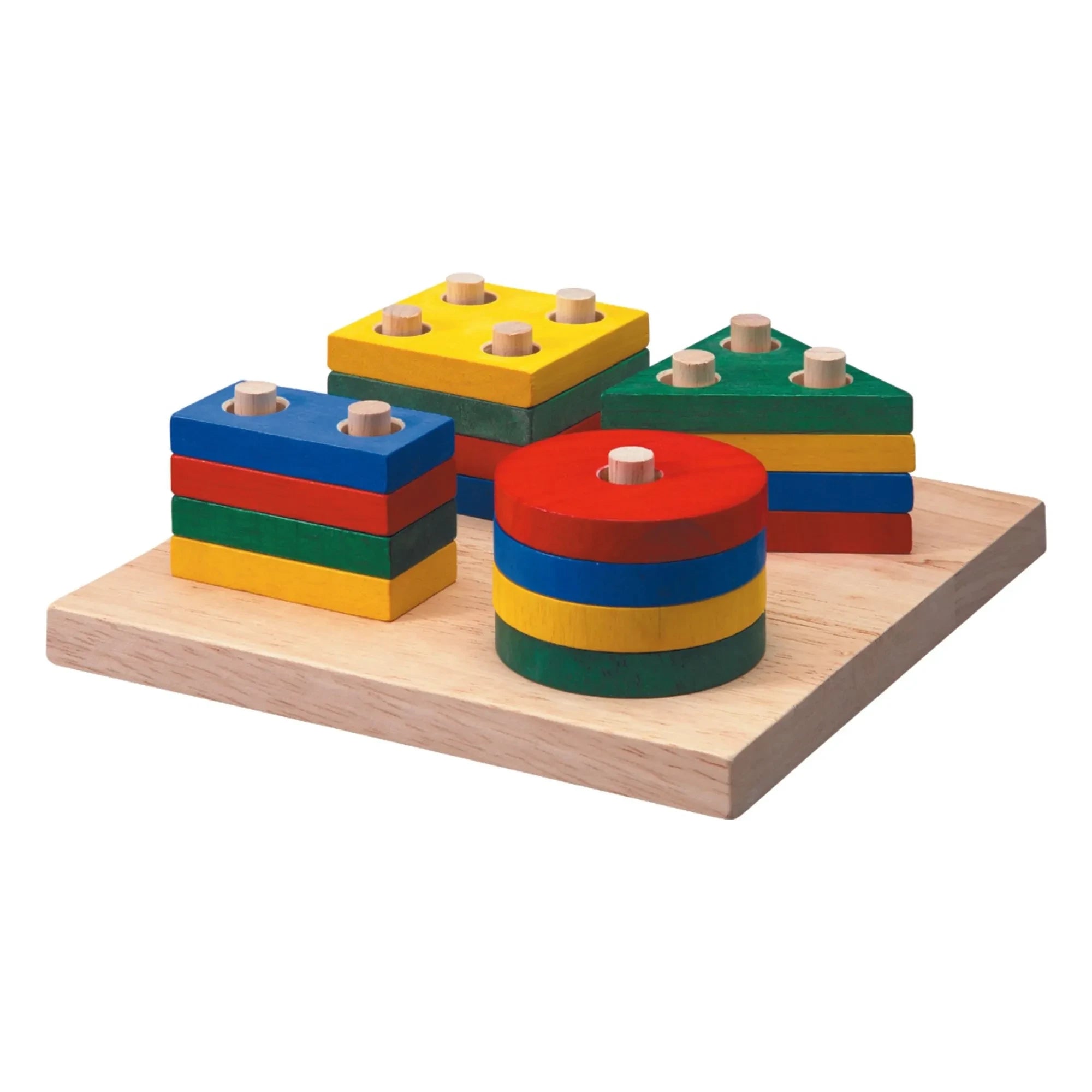 Plan Toys - Juguete de apilamiento geométrico