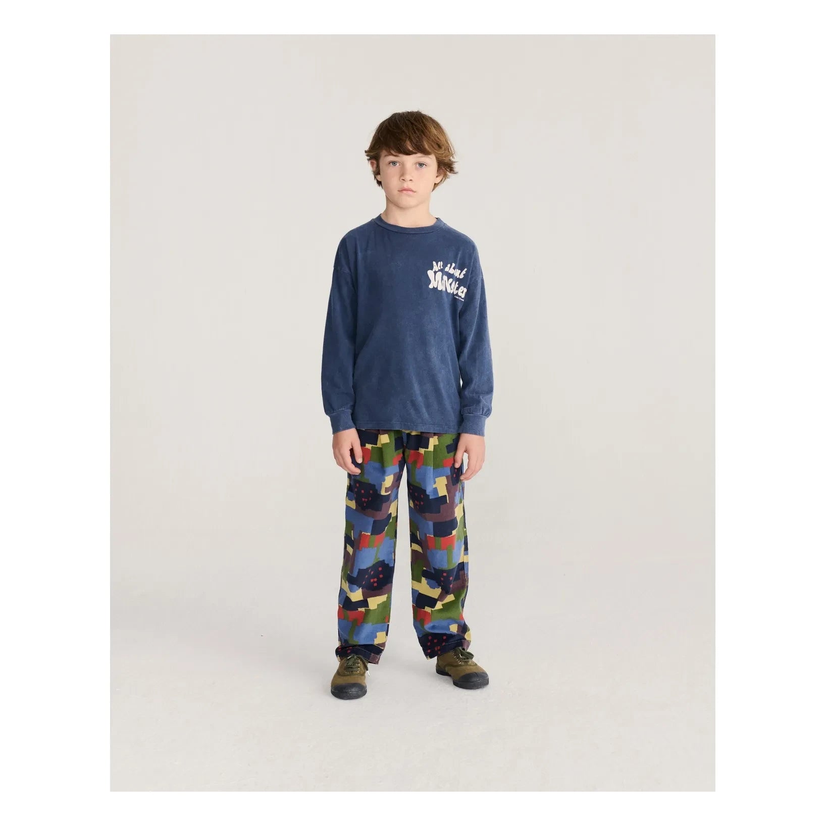 Bobo Choses - All About Monsters Camiseta Lavada Algodón orgánico | Azul
