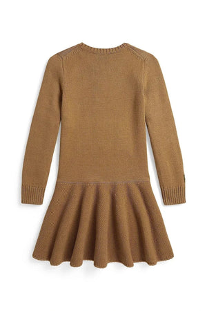 Vestido acampanado de algodón Polo Ralph Lauren