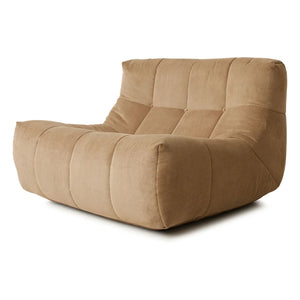 HKliving - Sillón de terciopelo perezoso | Marrón claro