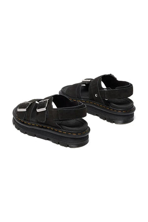 Sandalia de plataforma de ante para mujer Dr. Martens modelo ZebZag