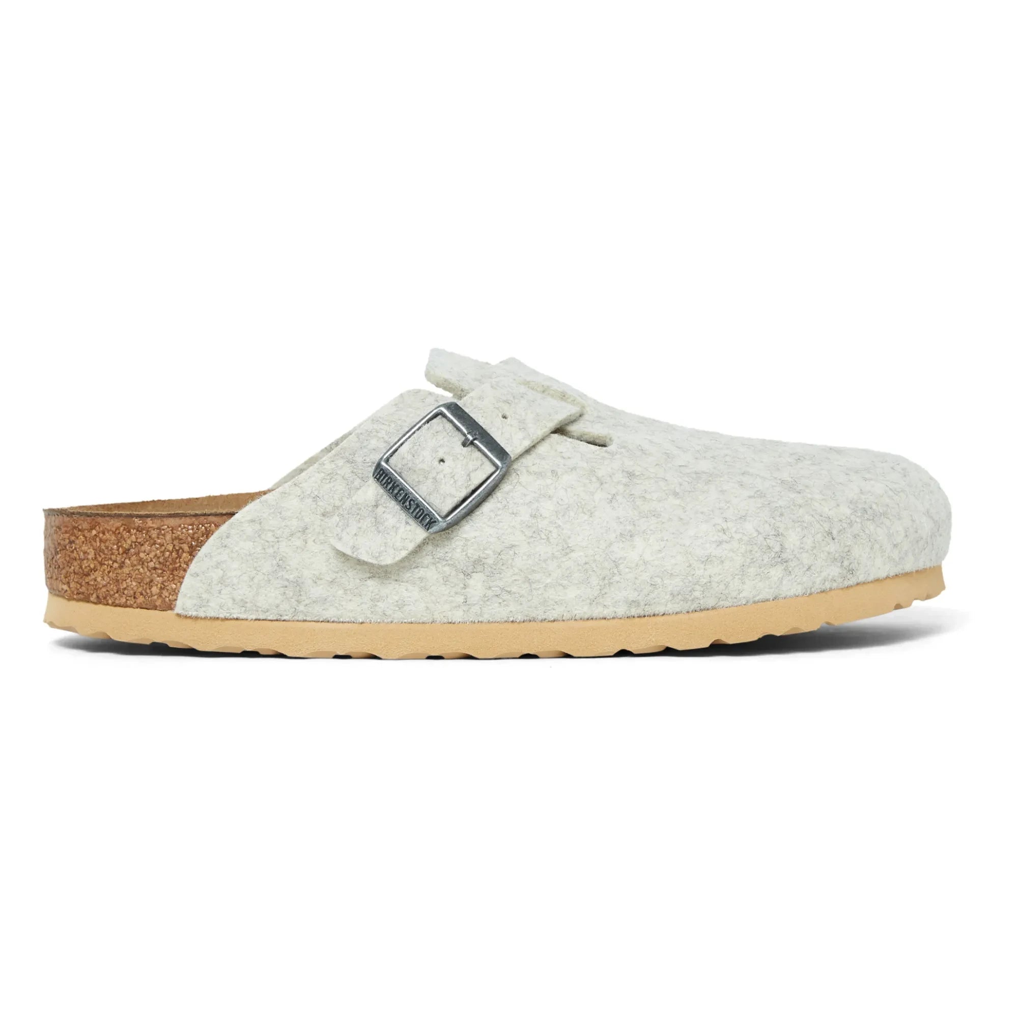 BIRKENSTOCK - Zuecos de lana Boston - Ajuste estrecho | Blanco roto
