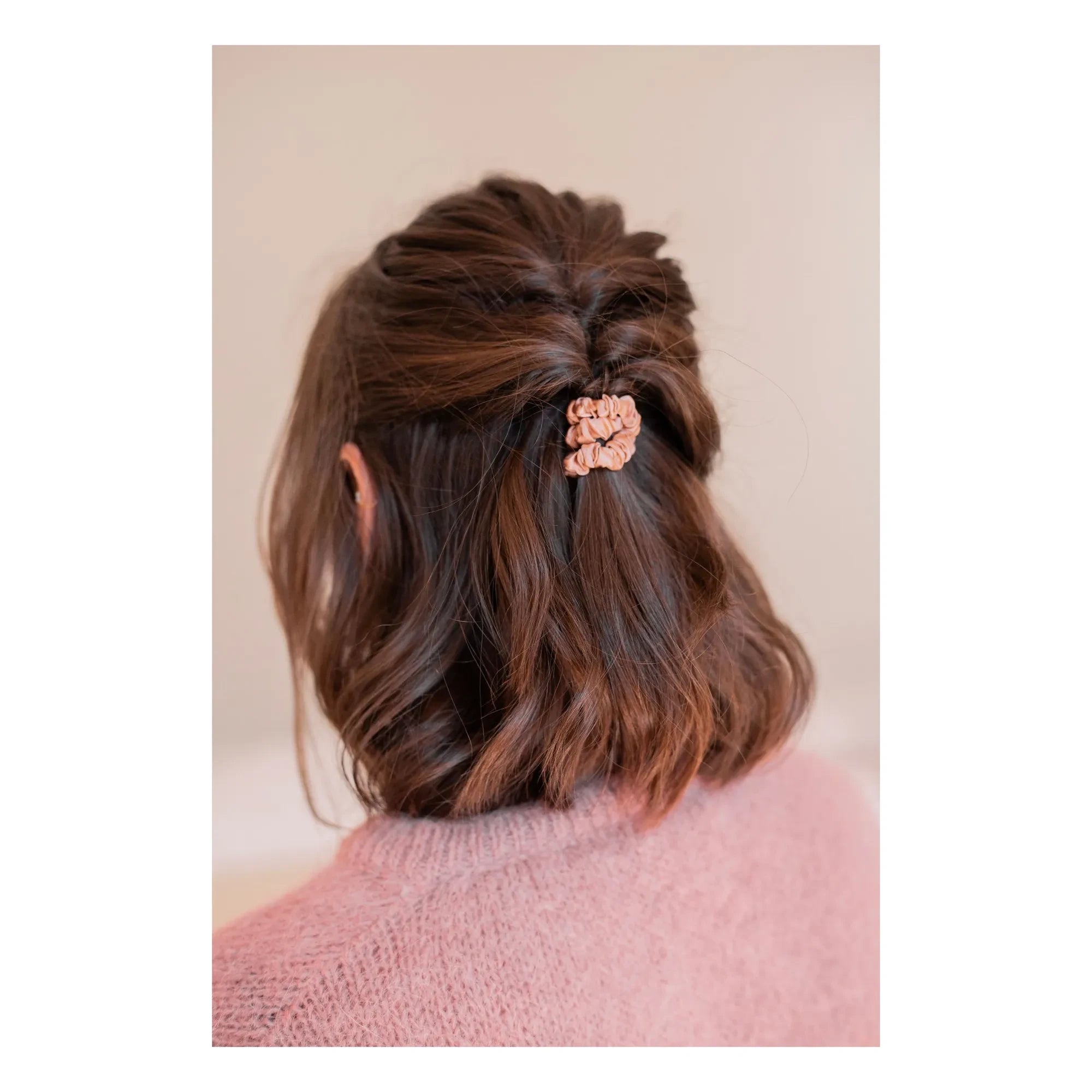 Bachca - Scrunchies de seda - Pack de 2 | Rosa