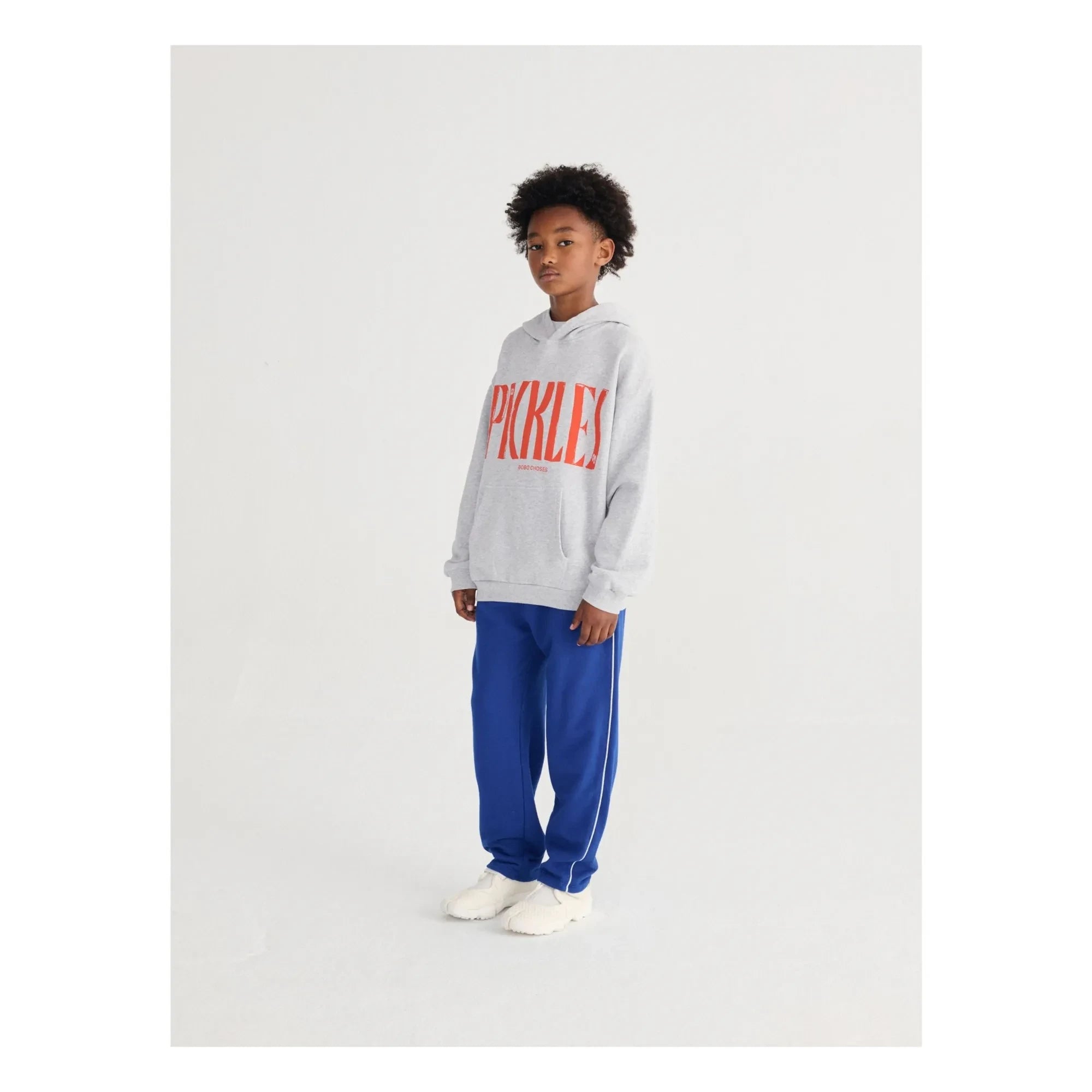 Bobo Choses - Sudadera con capucha de algodón orgánico Pickles | Gris jaspeado
