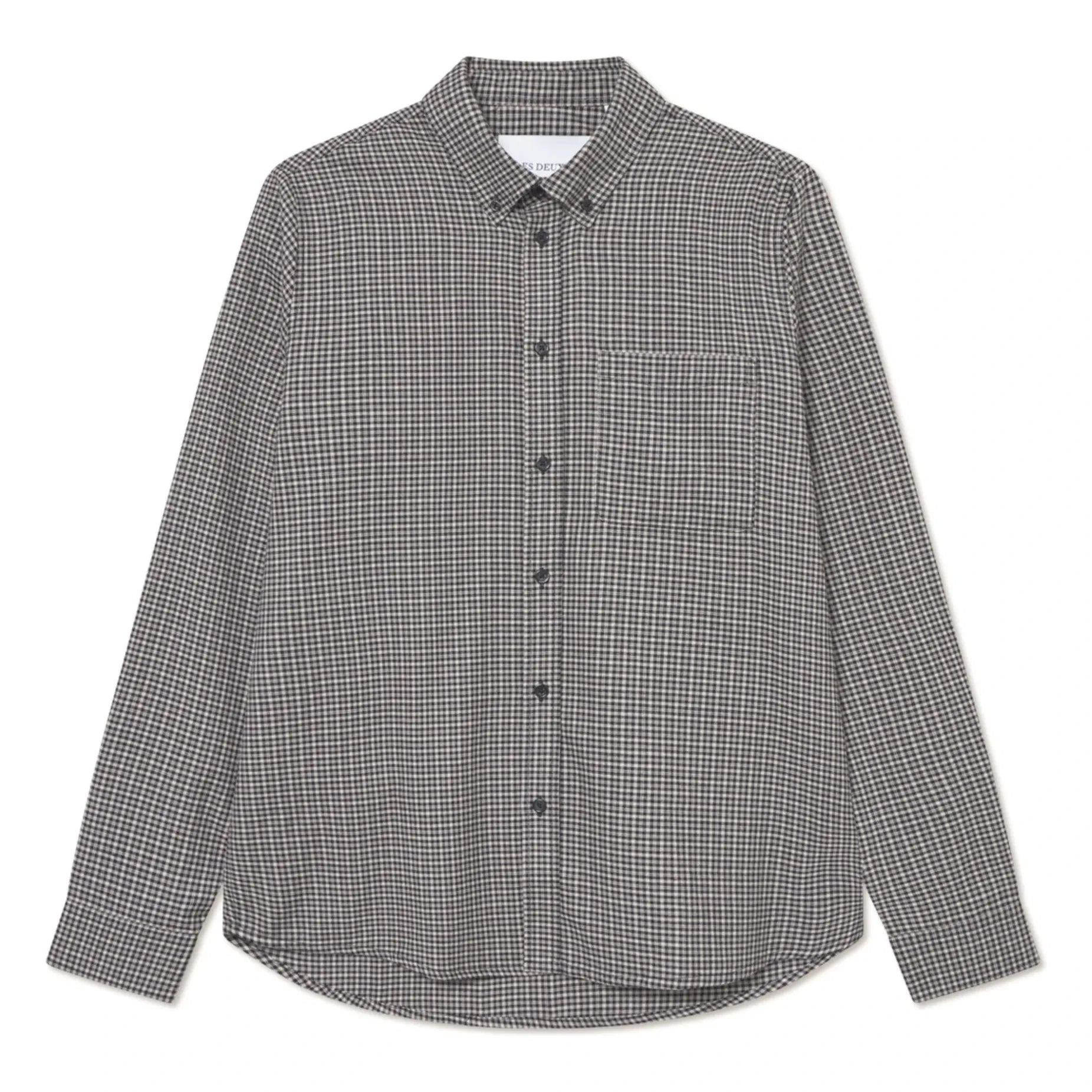 Les Deux - Camisa de franela a cuadros Konrad | Blanco roto
