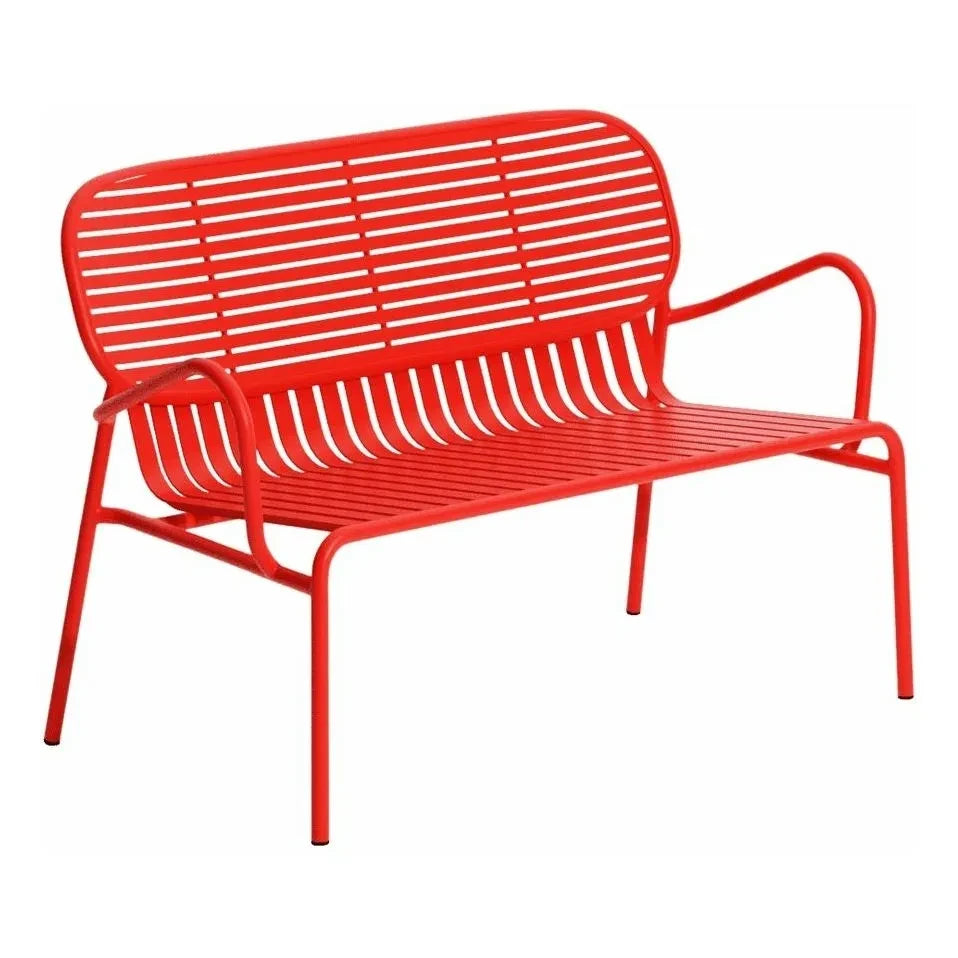 Petite friture - Fin de semana 2 plazas sillón de jardín | Rojo