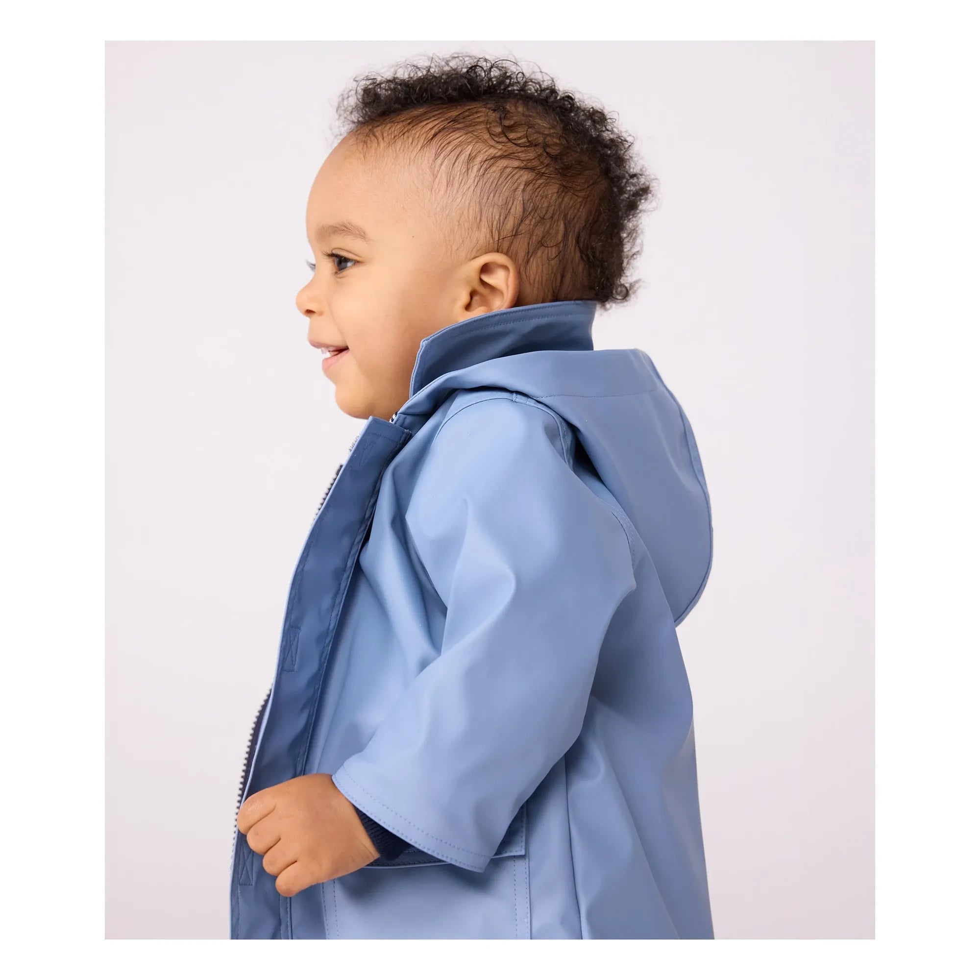 Petit Bateau - Abrigo impermeable icónico Geri en fibra reciclada Bebé | Azul