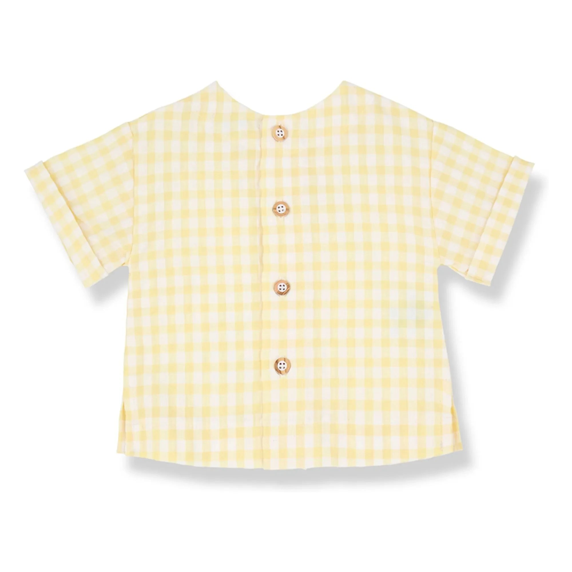 1+ in the family - Camisa Santorini Vichy Seersucker | Amarillo Pálido