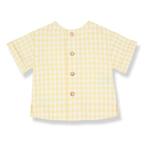 1+ in the family - Camisa Santorini Vichy Seersucker | Amarillo Pálido
