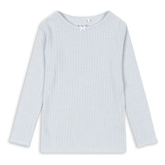 Konges Sløjd - Camiseta Minnie Pointelle de algodón orgánico | Azul pálido