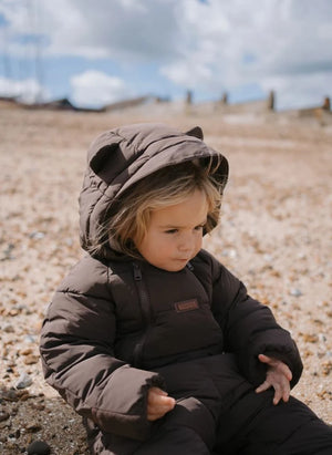 Töastie - Chaqueta Cloud con Capucha de Piel Sintética Impermeable | Marrón
