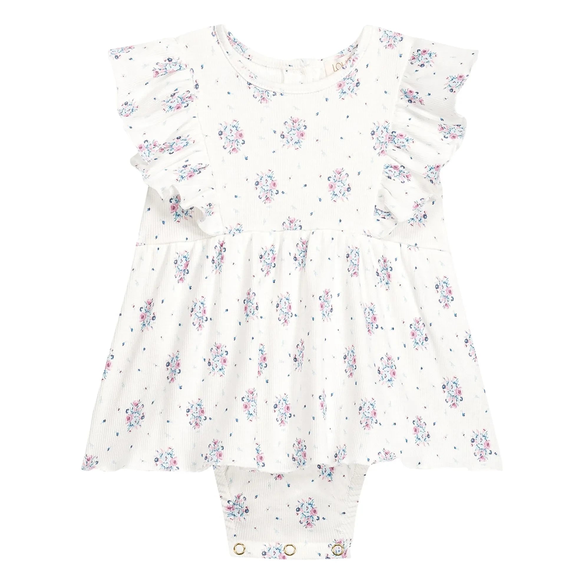 Louise Misha - Vestido de pana Lena Fleurie | Crema