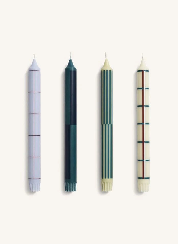 Hay - Velas Estampadas - Set de 4 | Verde