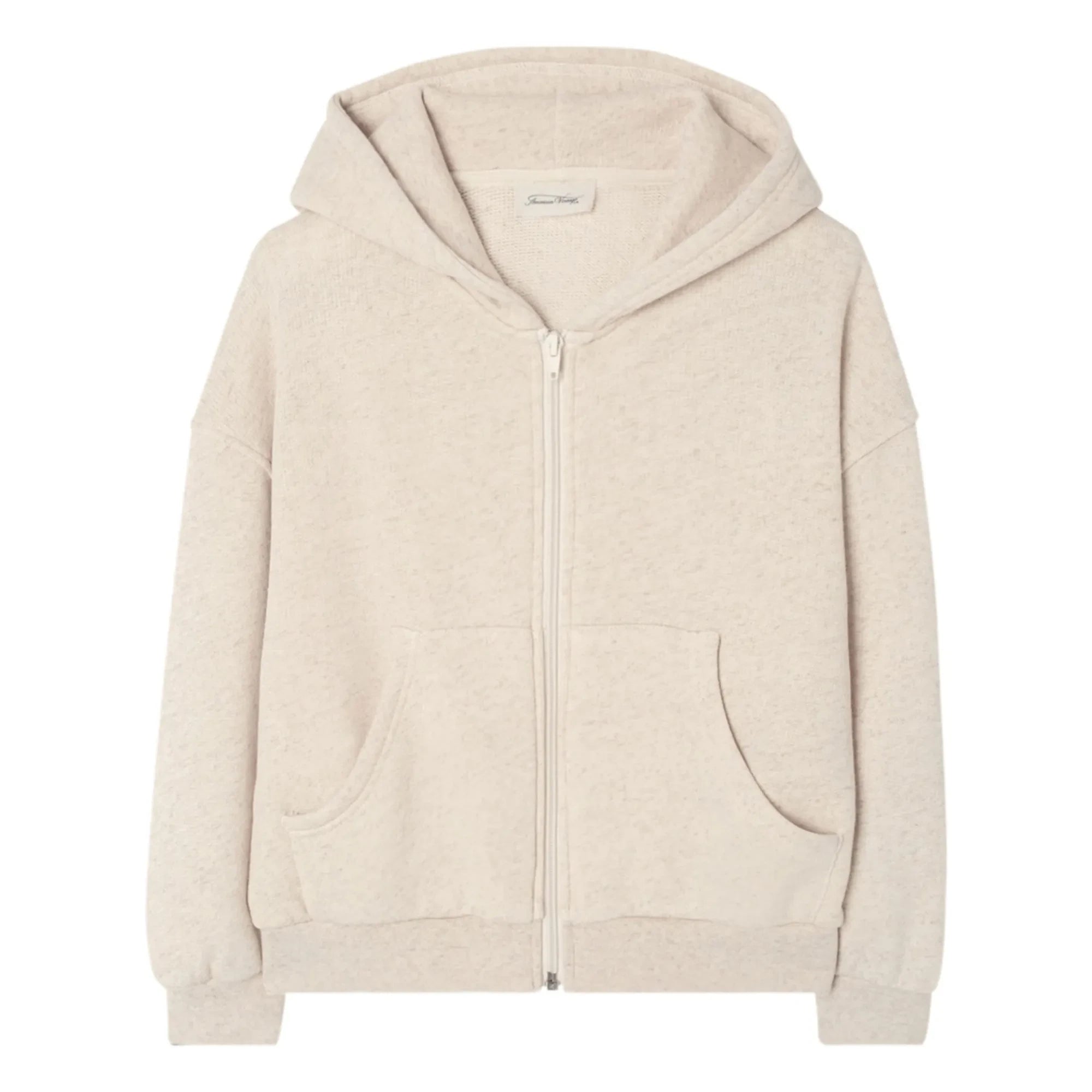 American Vintage - Sudadera con cremallera Itonay | Blanco jaspeado