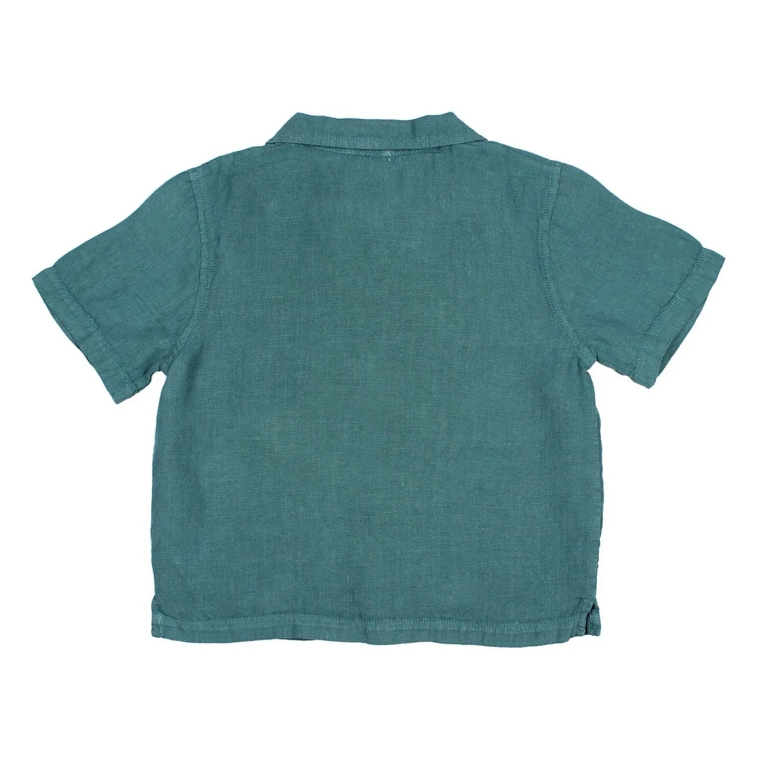 Búho - Camisa de lino | Azul pavo real