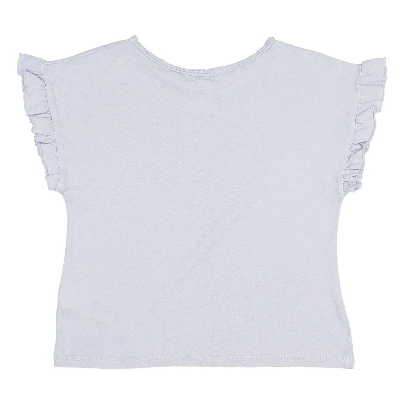 Búho - Camiseta de lino con volantes | Azul claro