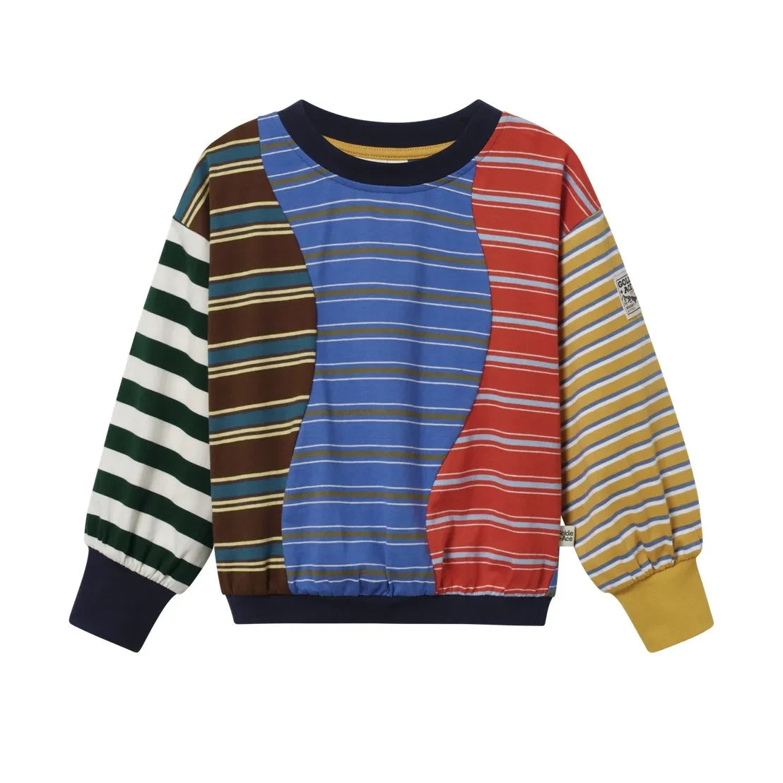 Goldie + Ace - Sudadera de Rayas con Bloques de Color Azul