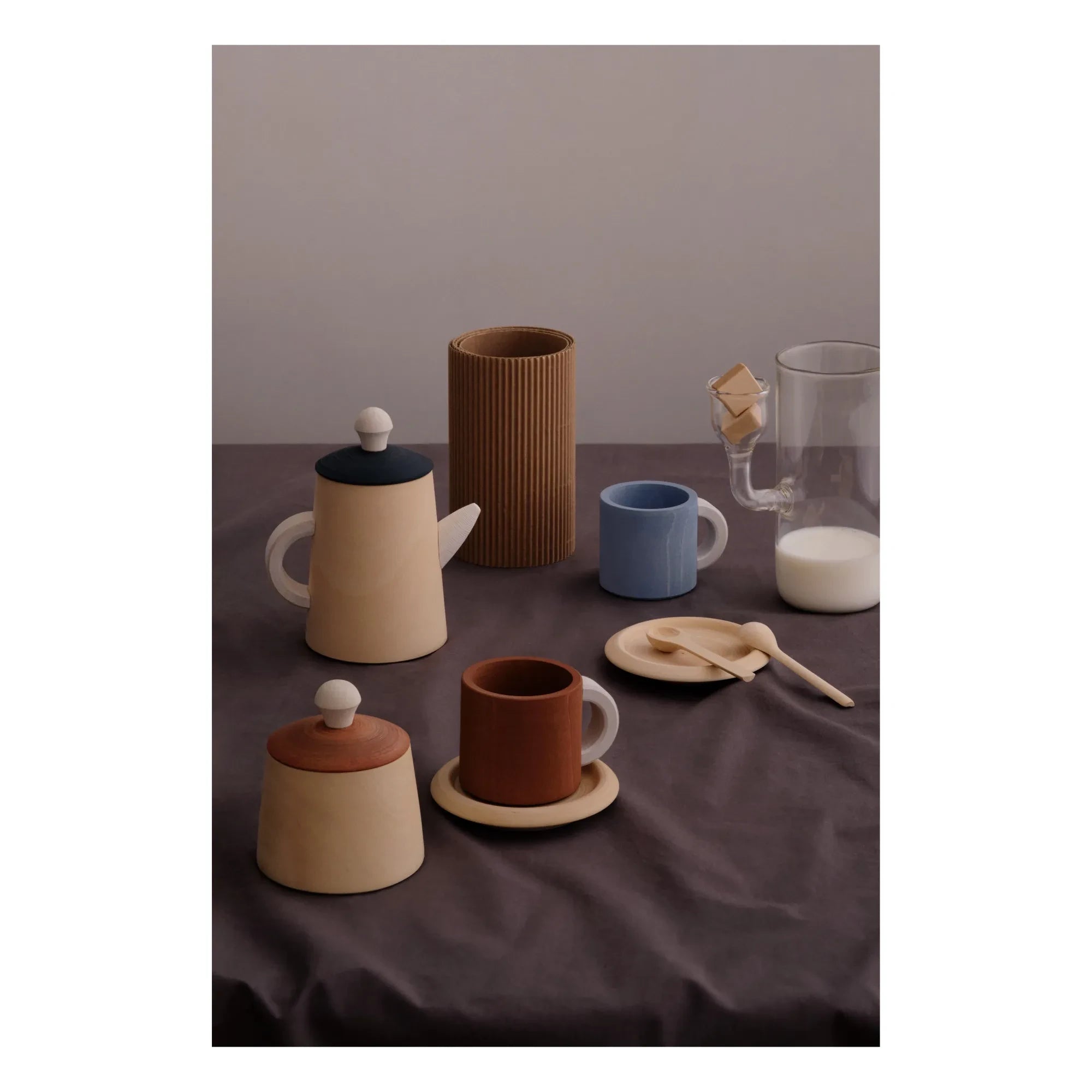 Raduga Grez - Tabure de té de madera | Azul
