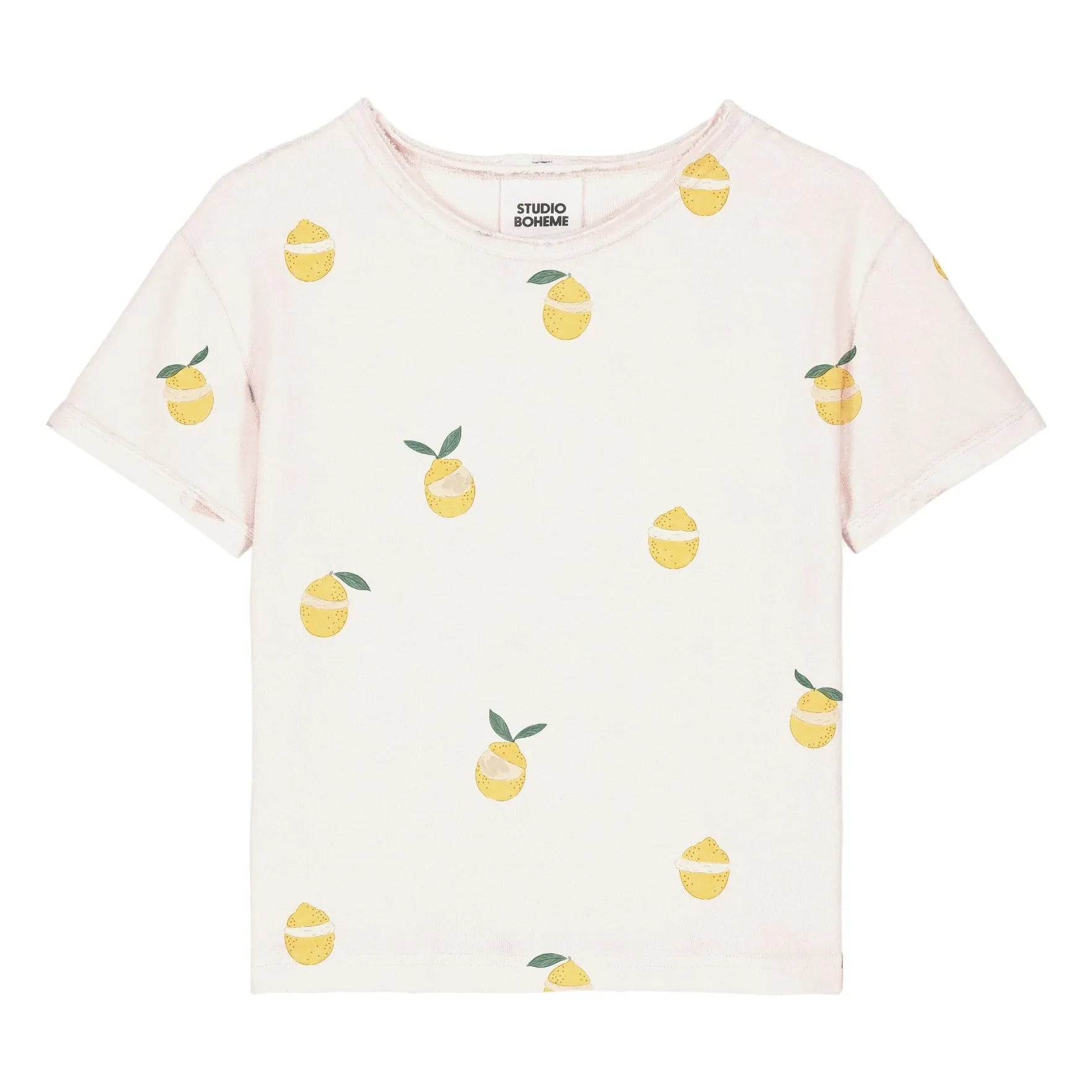 Studio Bohème - Camiseta esencial Limones Algodón orgánico Esponja | Crudo