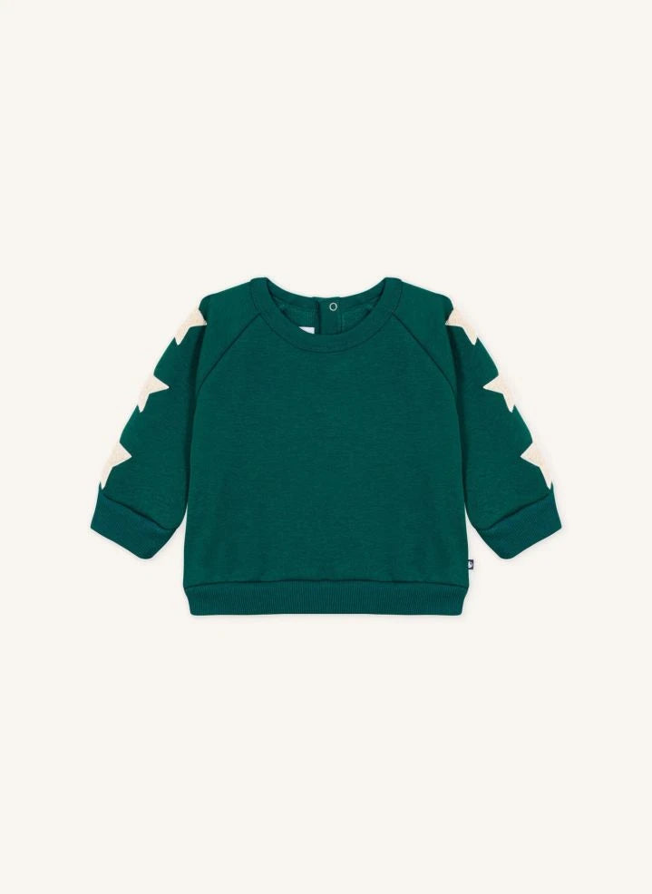 Petit Bateau - Baby Stars Sweat | Verde