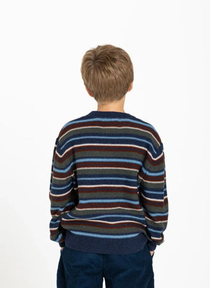 Smallable Kid - Suéter de Lana Rayas Matteo | Azul