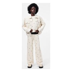 Molo - Anna Corazones Pantalones Jogger de Algodón Orgánico | Crudo
