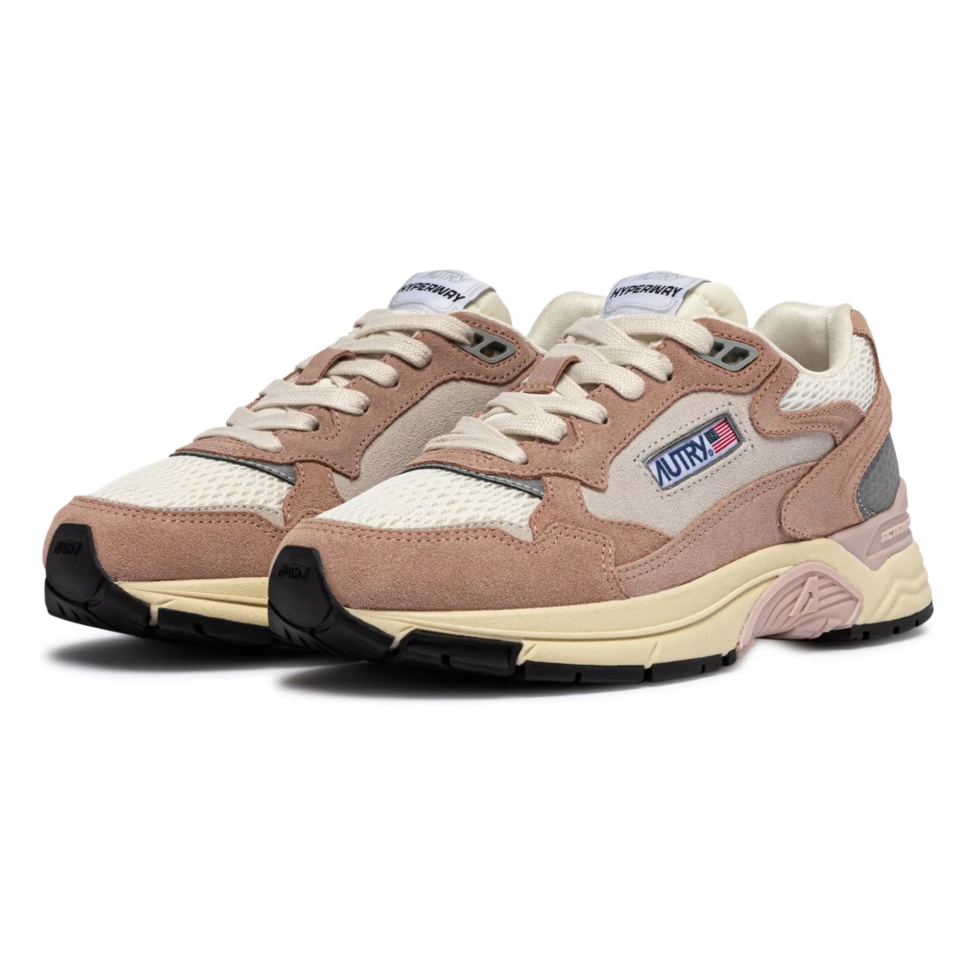 Autry - Zapatillas bajas de ante Hyperway | Rosa empolvado
