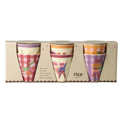 Rice - Vasos de melamina Heroes - Set de 6 | Rosa