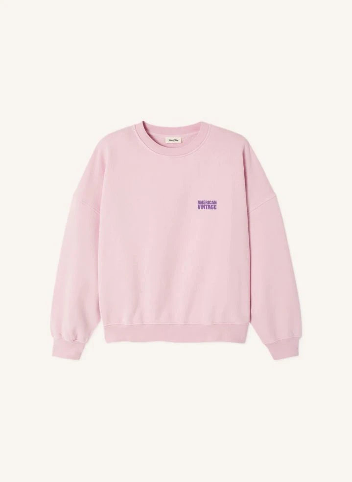 American Vintage - Plizzy Sudadera de Algodón | Rosa claro