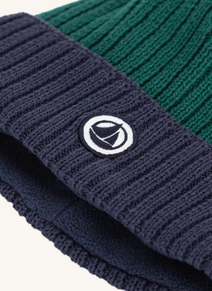 Petit Bateau - Gorro bicolor | Verde