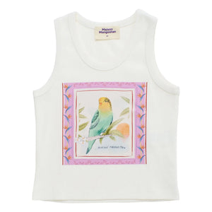 Maison Mangostan - Top lencero Oiseau | Blanco