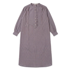 Hod - Vestido de cuadros de algodón Sally | Morado