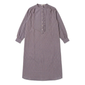 Hod - Vestido de cuadros de algodón Sally | Morado