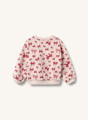 Wheat - Sudadera Lia con nudo, algodón orgánico | Rosa chicle