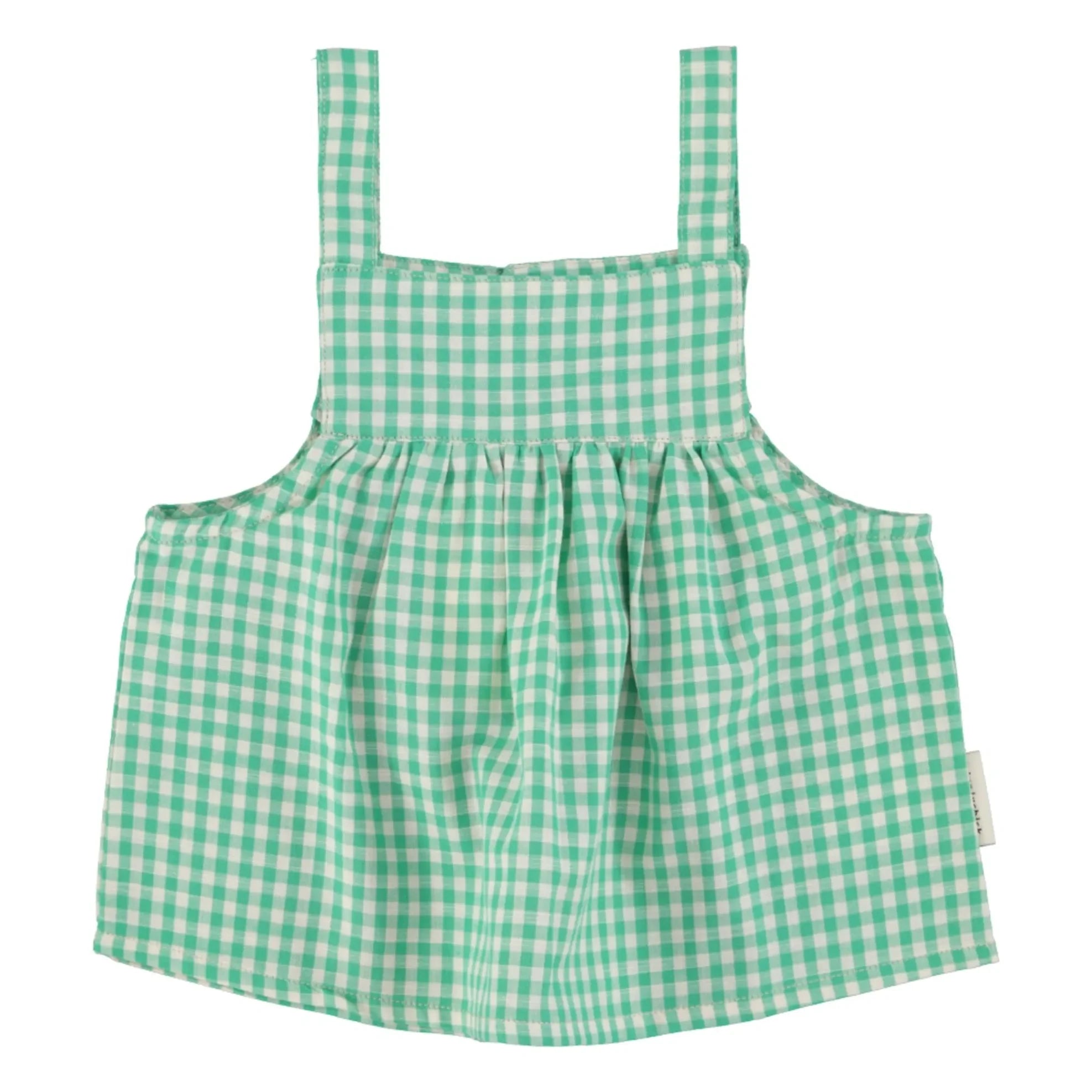 Piupiuchick - Top de algodón orgánico Vichy | Turquesa