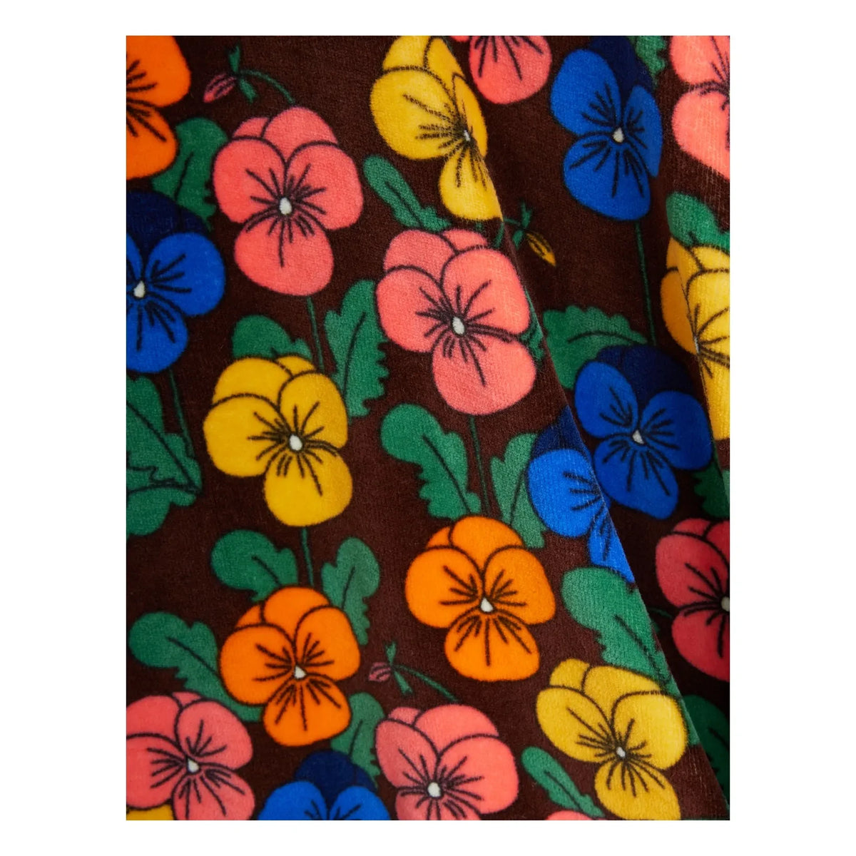 Mini Rodini - sudadera con estampado floral de algodón orgánico | Negro